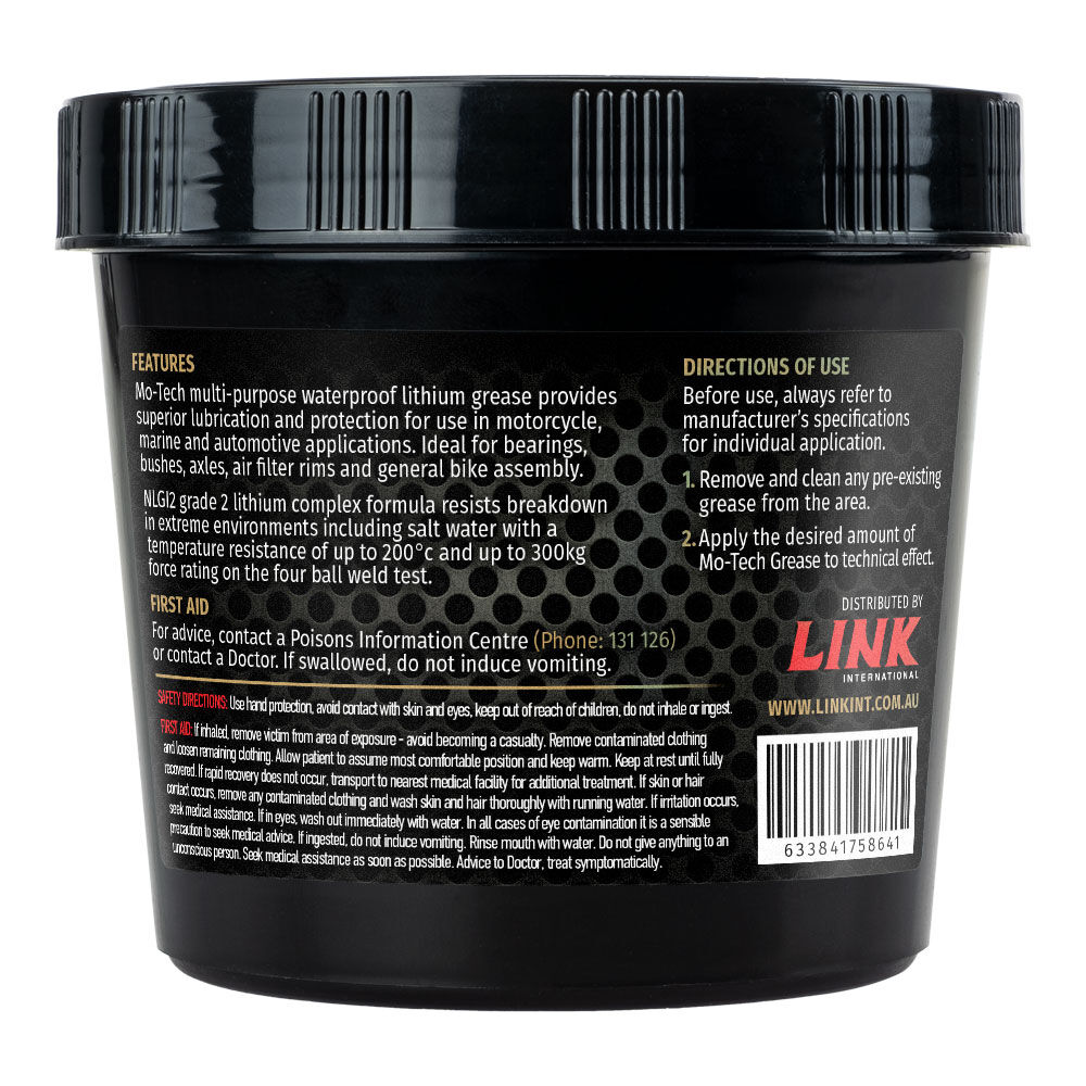 MO-TECH MULTI-PURPOSE WATERPROOF LITHIUM GREASE 500G (CTN 12) Mo-Tech