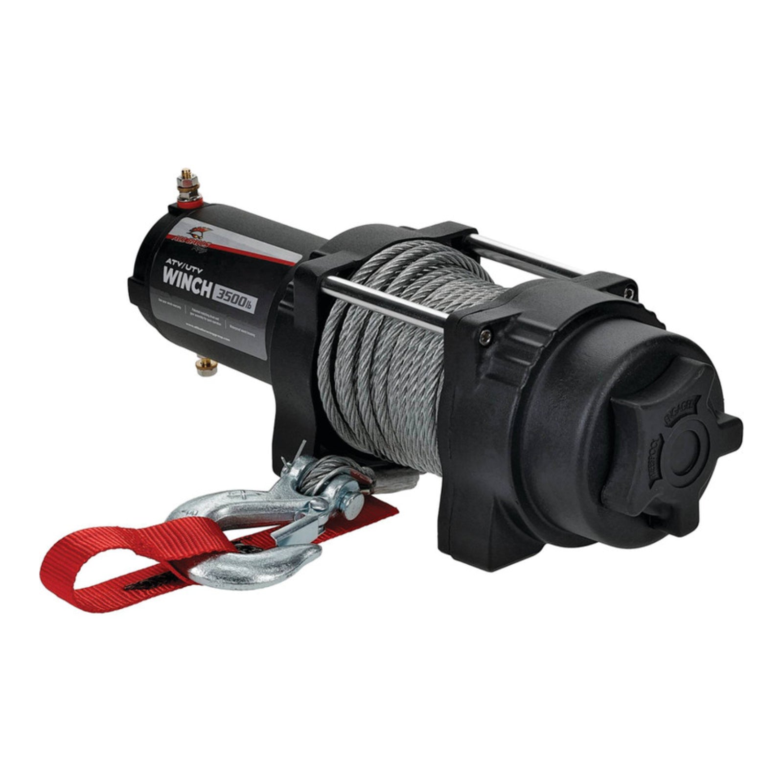 ALL BALLS 4 BOLT WINCH 3500LB with 39FT STEEL WIRE