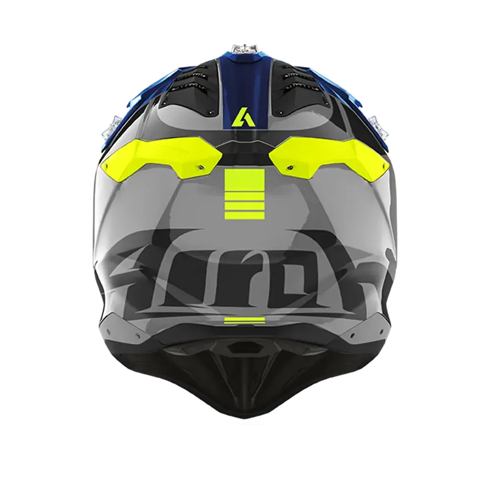 AIROH AVIATOR 3 PUSH BLUE GLOSS
