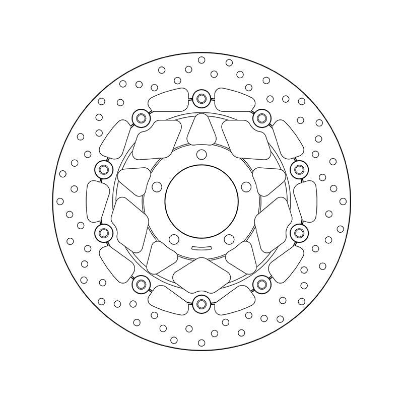 Brembo Serie Oro Floating Front Brake Disc for Triumph Speed Triple 1050 S/Tiger 1050/ABS Brembo