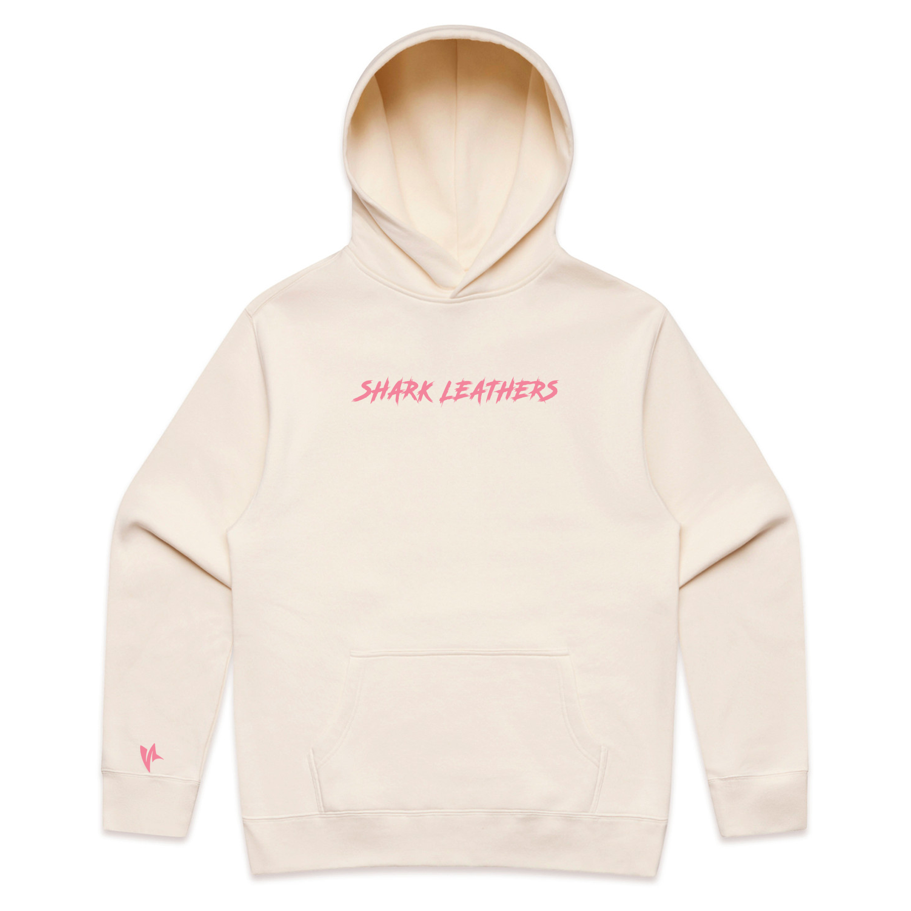Shark Base Hoodie - Bone/Pink