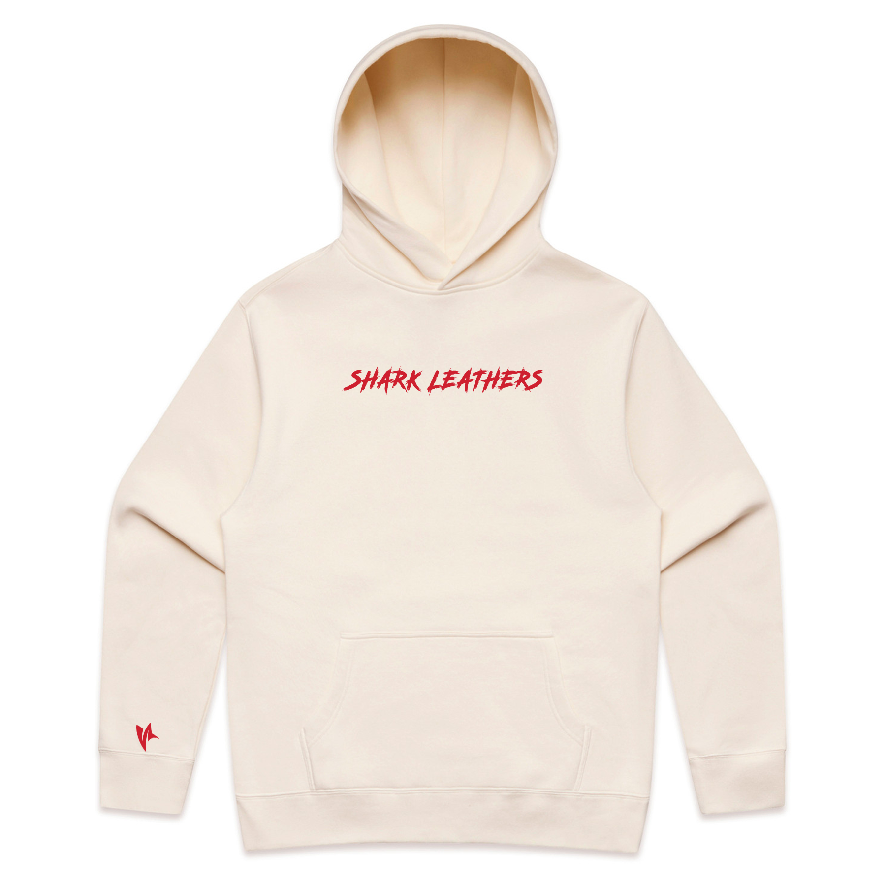 Shark Base Hoodie - Bone/Red