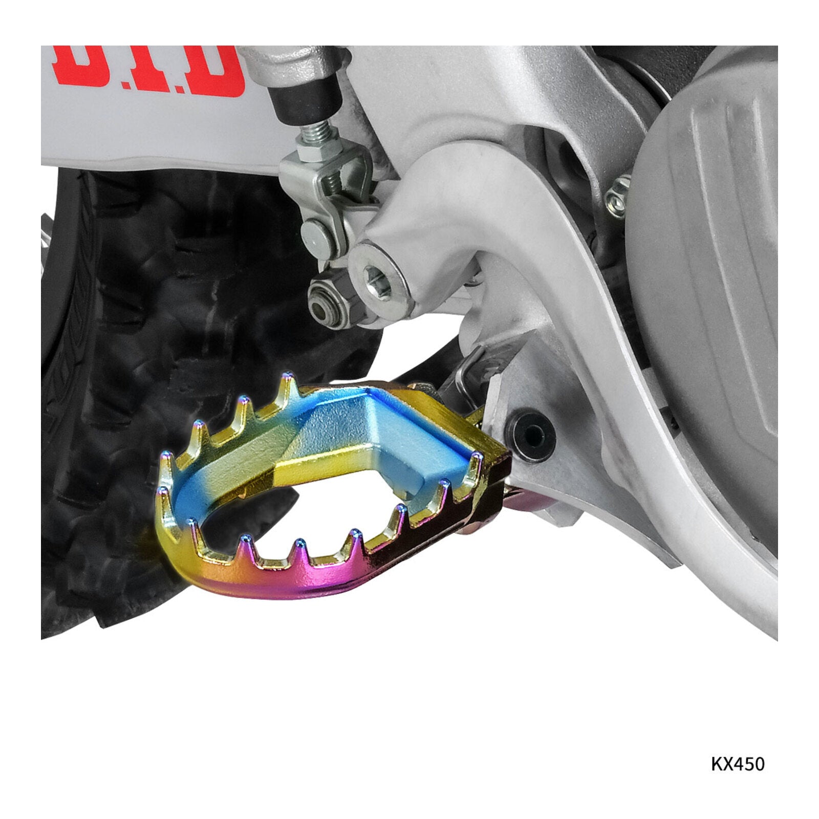 Zeta Max Foot Pegs - Kawasaki KX - Oil Slick