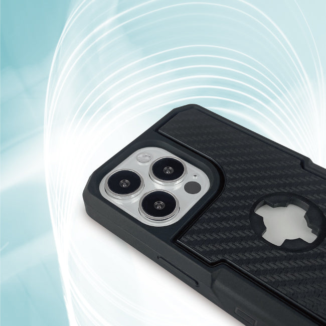 CUBE - CUBE iPhone 13 Mini X-Guard Case Carbon Fibre + Infinity Mount - Shark Leathers