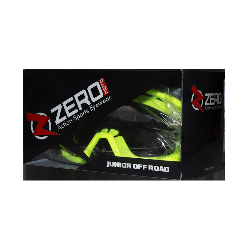 ZERO - ZERO GOGGLE SENIOR MX NEON GREEN - Shark Leathers