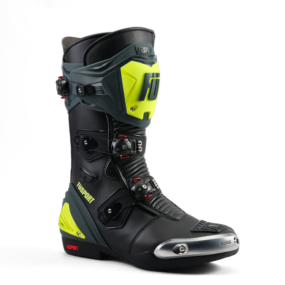 FUSPORT XR1 XTREME R BLACK/GREY/HIVIZ YELLOW BOOTS