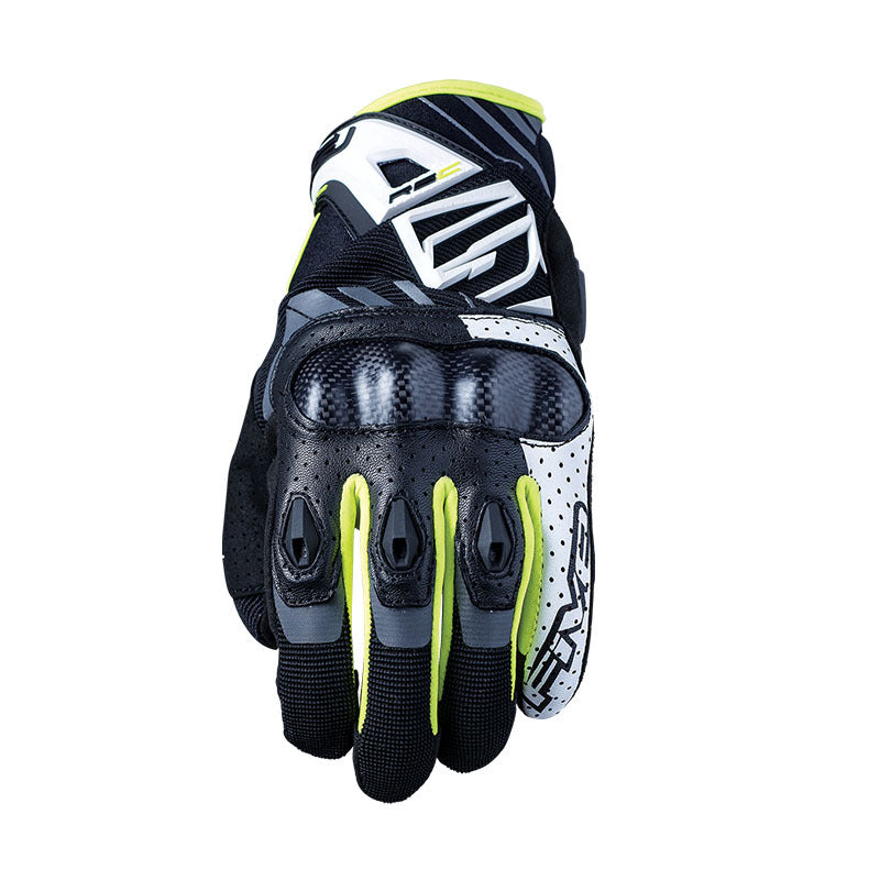 FIVE - FIVE RS-C WHITE/FLURO - Shark Leathers