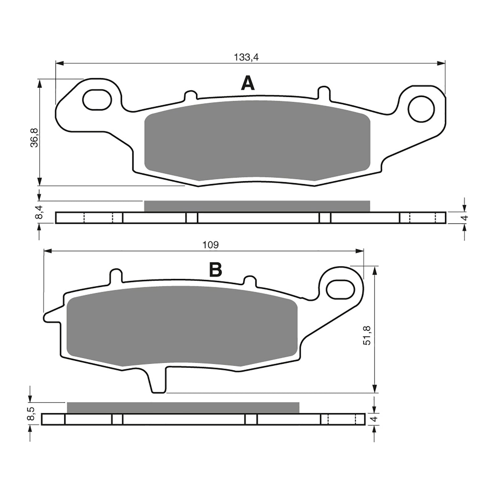 GOLDfren Brake Pads Sintered Sports GF124 - S3 ( PH194 )