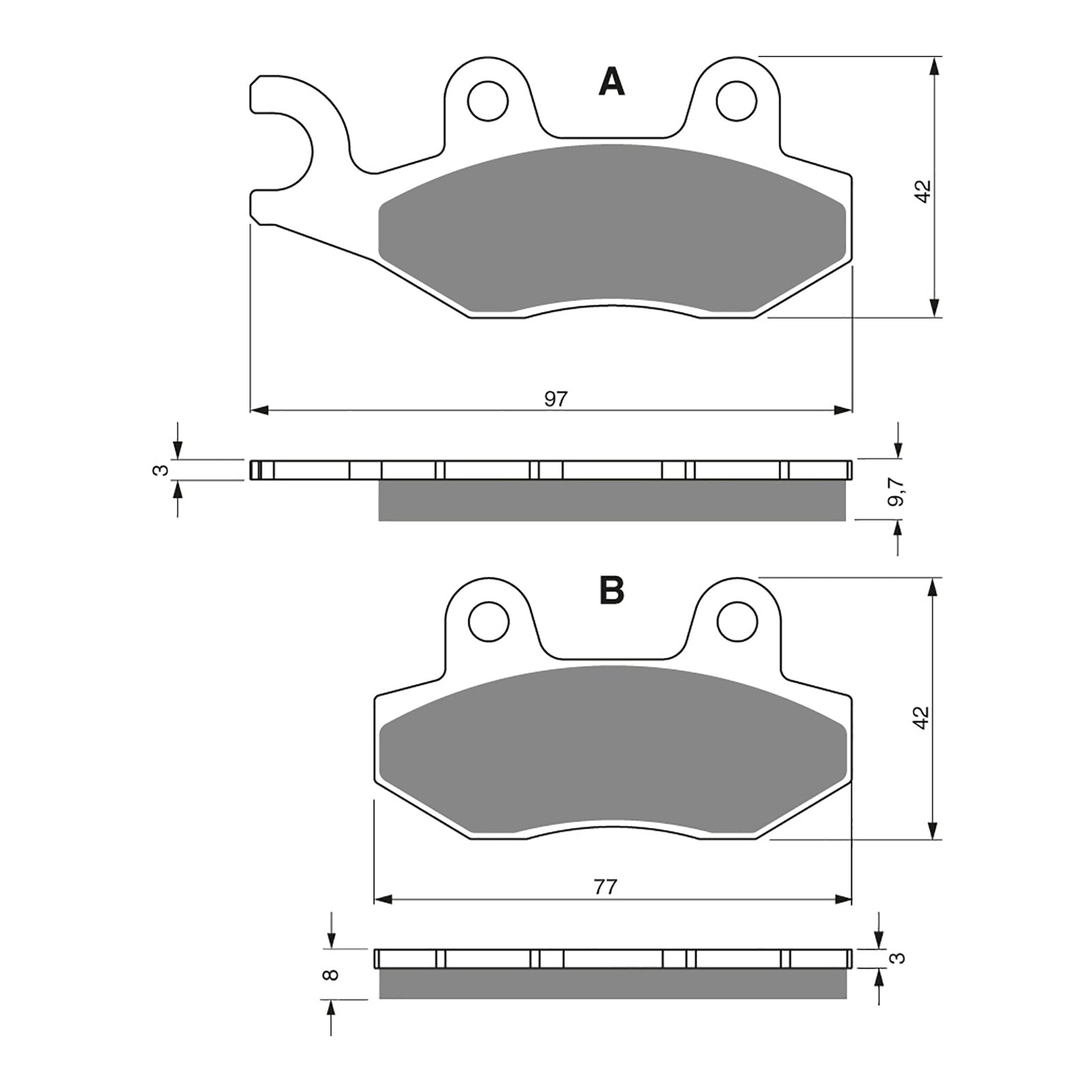 GOLDfren Brake Pads Sintered Sports GF247 - S3 ( PH251 )