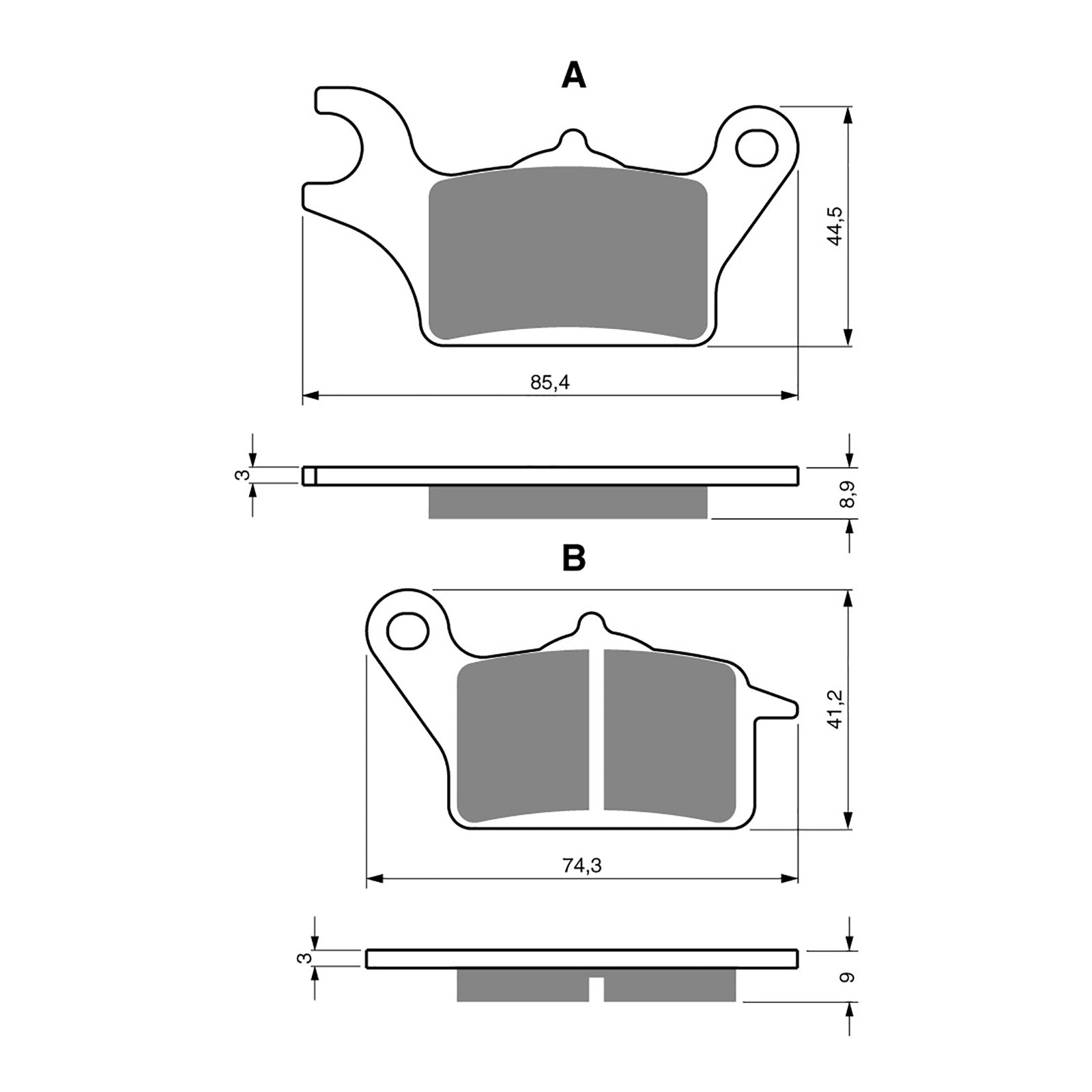 GOLDfren Brake Pads Sintered Sports GF358 - S3 ( P481 )