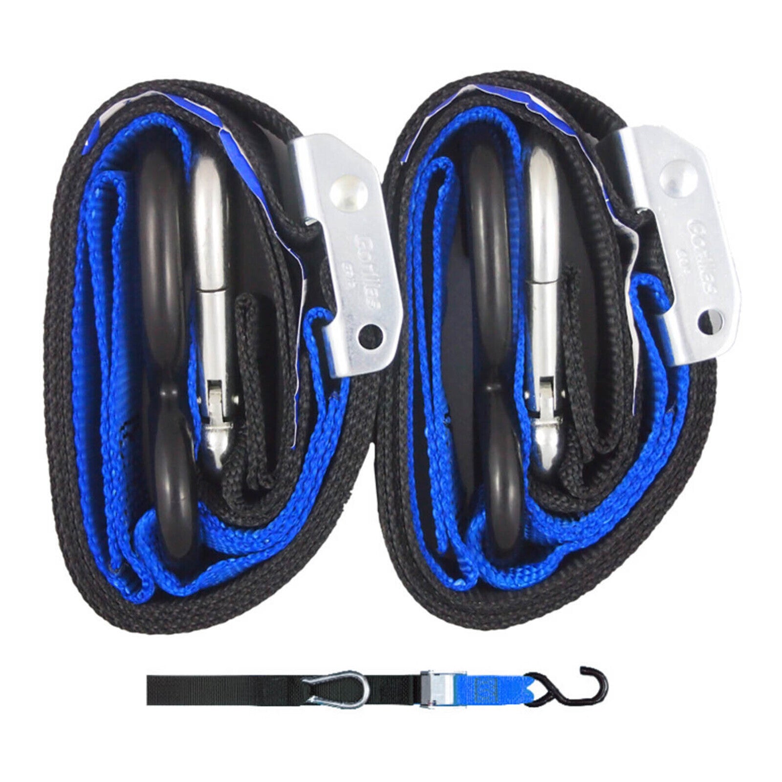 Gorillas Grip Tie Down 38mm S-Hook - Black / Blue Loop
