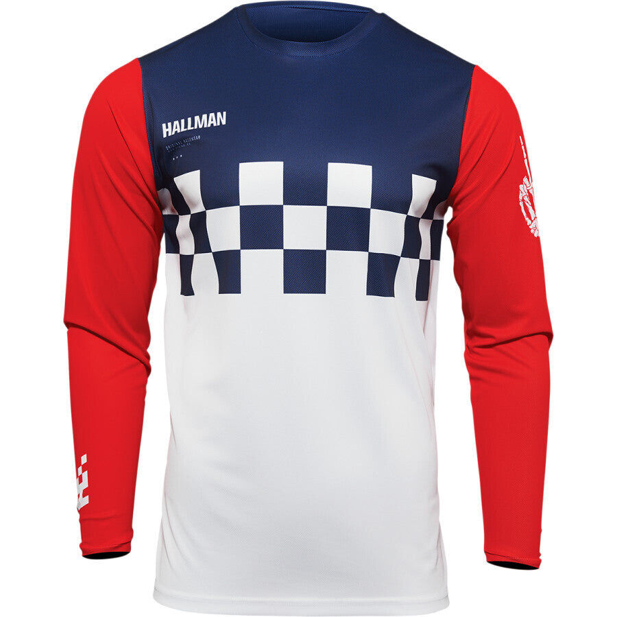 Thor 2024 Hallman Differ Cheq White/Red/Blue Jersey