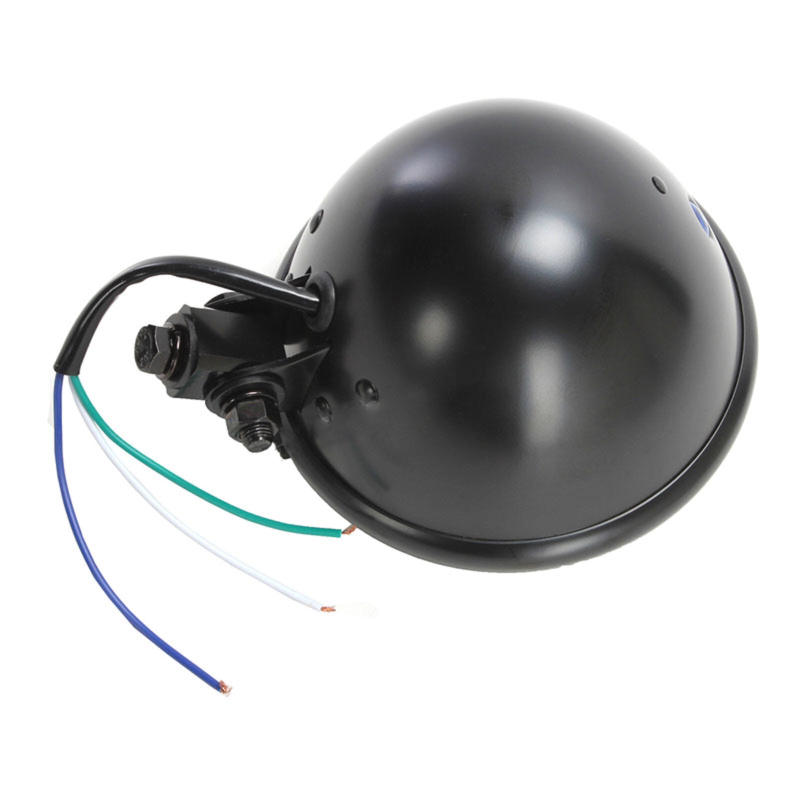 Whites Headlight Bates 5 3/4 Bottom Mount H4 60/55W Black