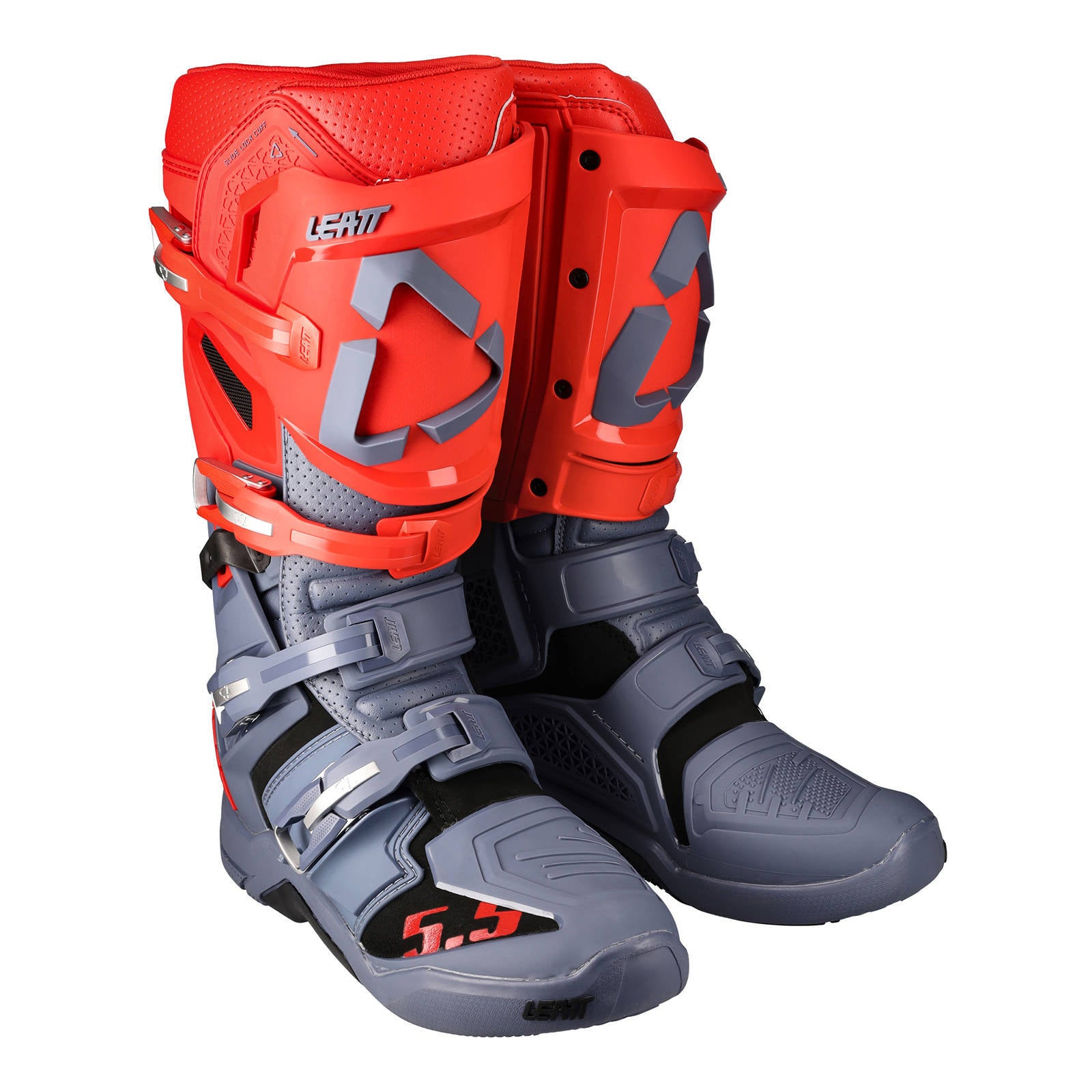 Leatt 2022 5.5 Flexlock Boot - Graphene/Red