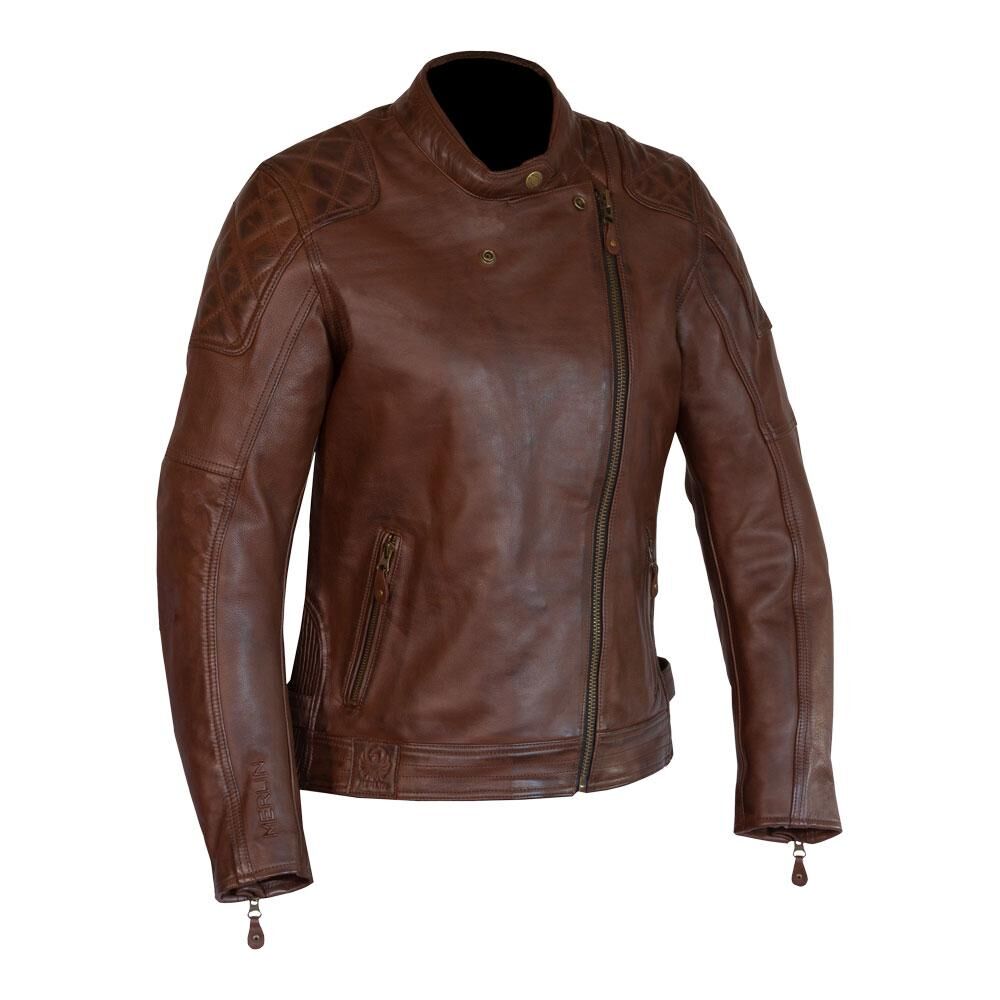 Merlin Bristol Café D3O® Ladies Leather Jacket Brown