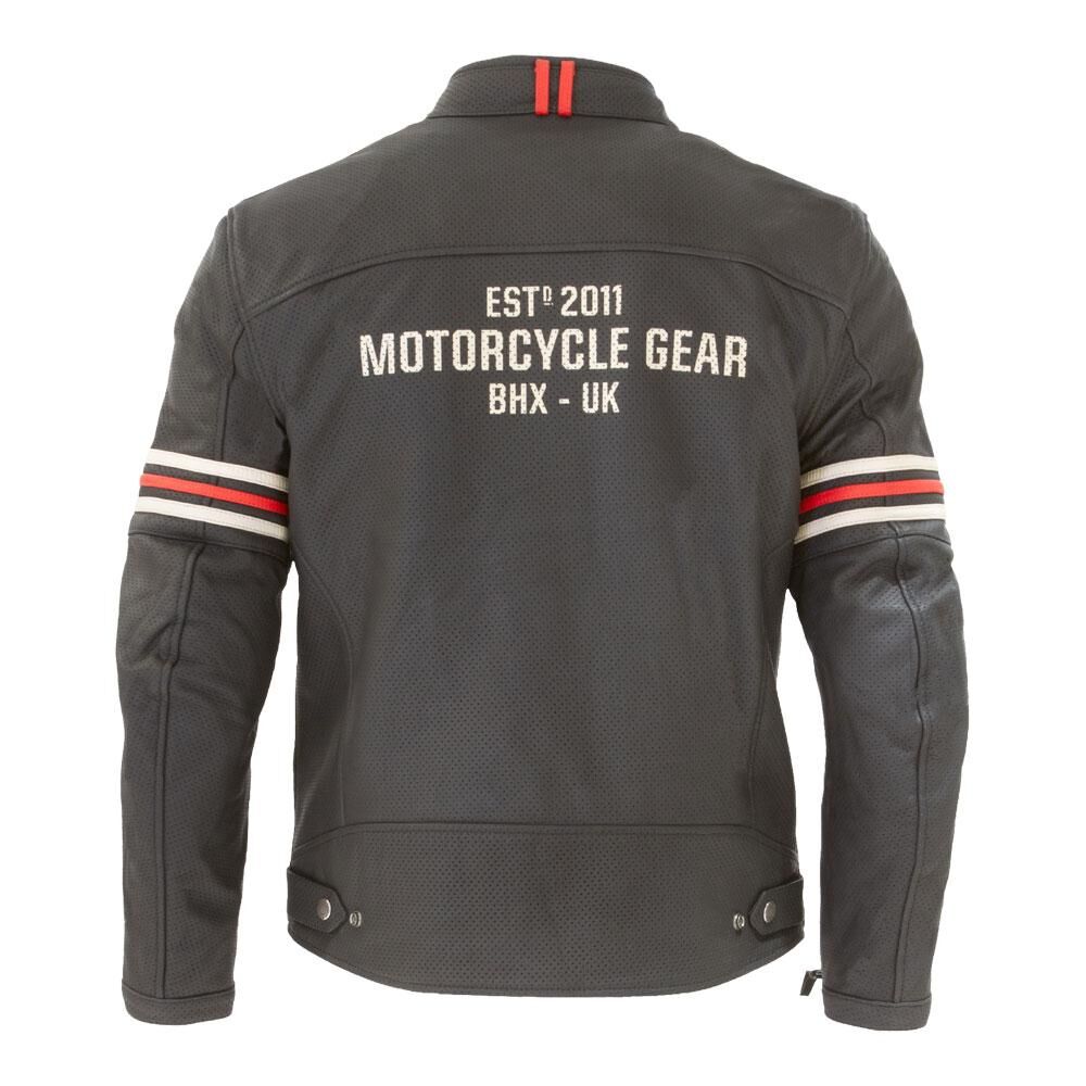 Merlin Revival D3O® Perforated Leather Jacket Black/Vintage