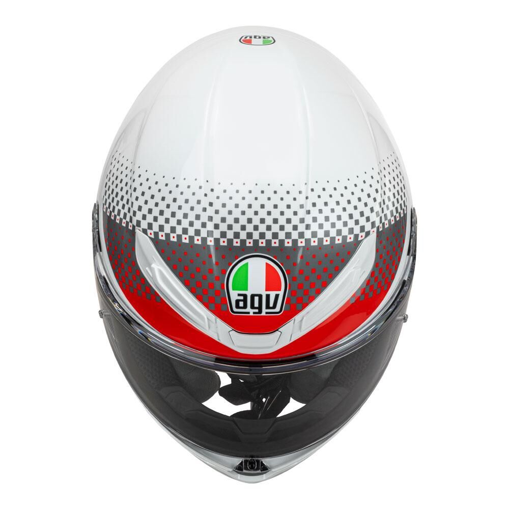 AGV K6 S - FISION WHITE/RED/LIGHT GREY