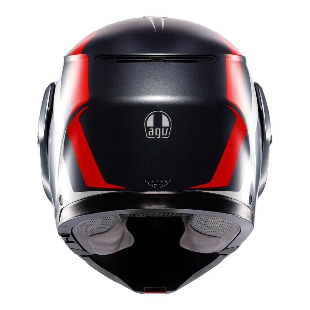 AGV STREETMODULAR - RESIA MATT GREY/SILVER/RED