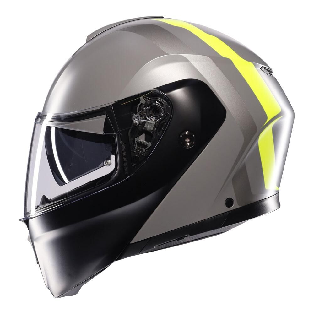 AGV STREETMODULAR - RESIA MATT GREY/BLACK/YELLOW