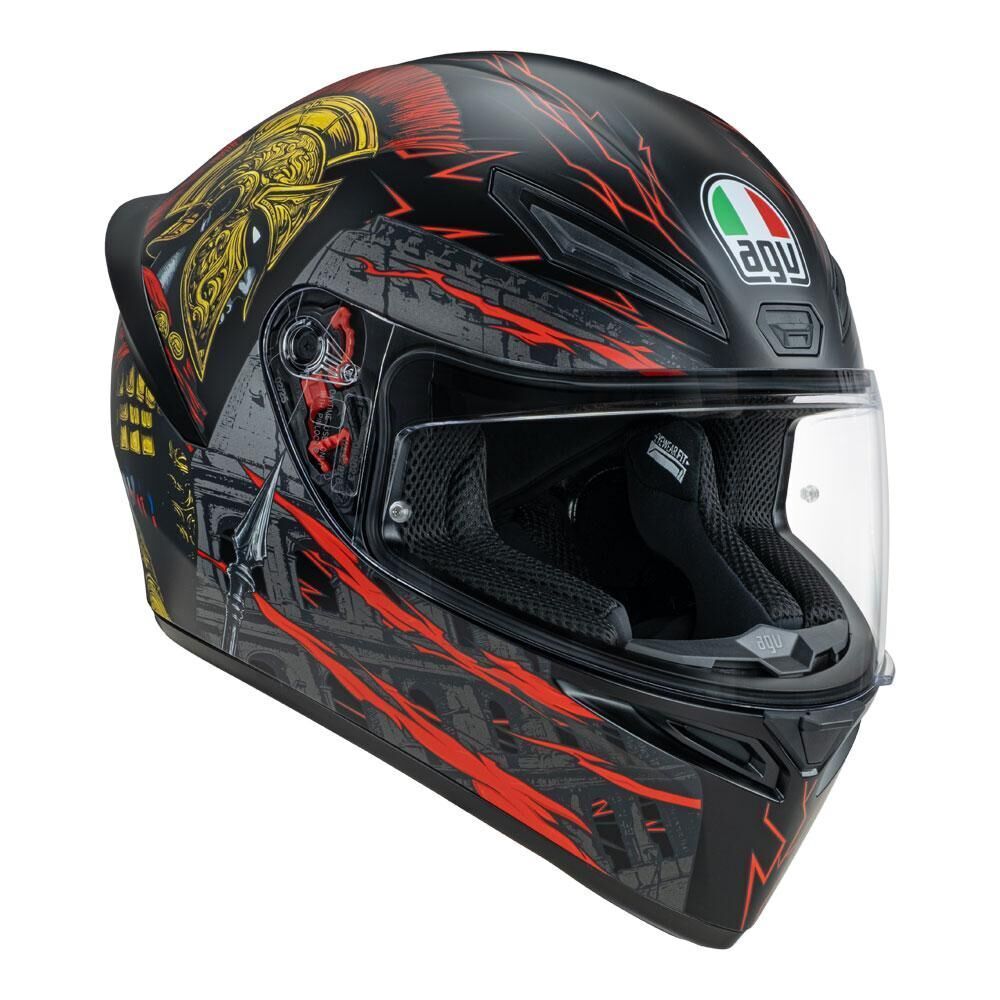 AGV K1 S - GLADIATOR MATT BLACK/GOLD/RED