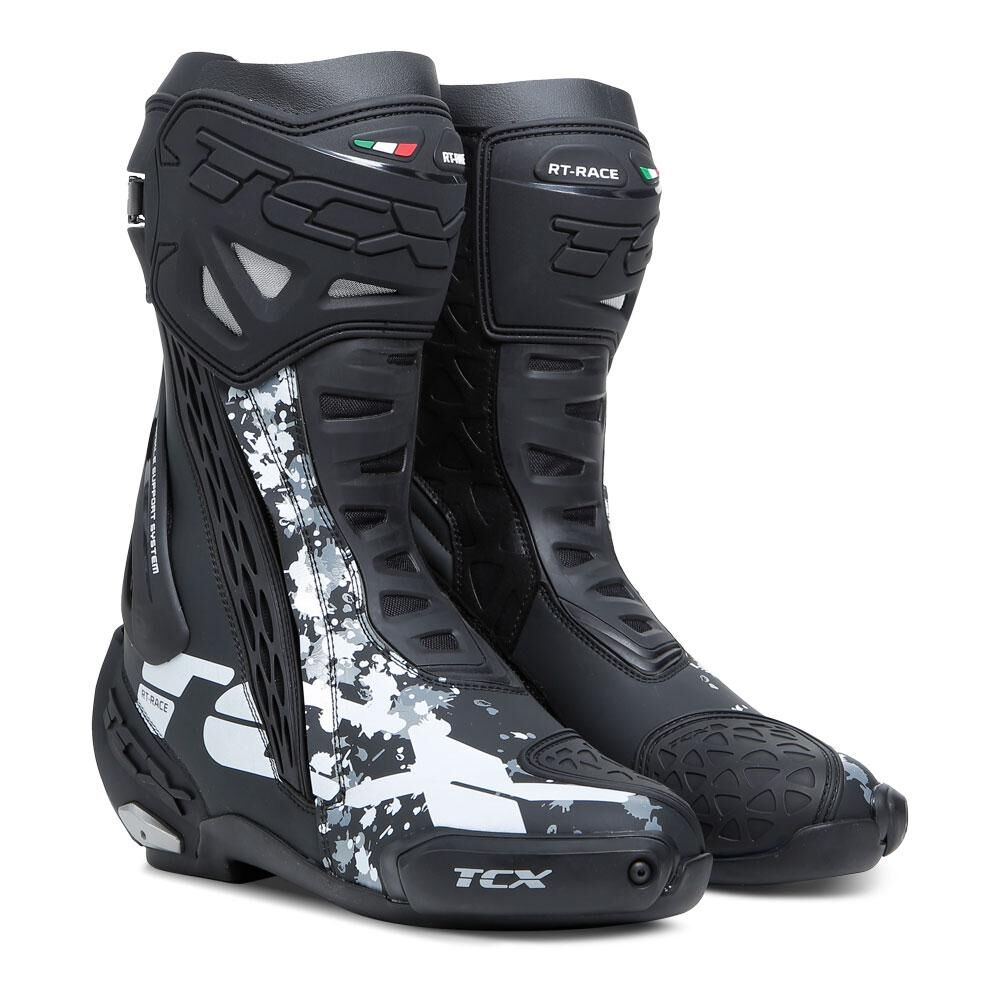 TCX RT-RACE BOOTS BLACK/WHITE/GREY