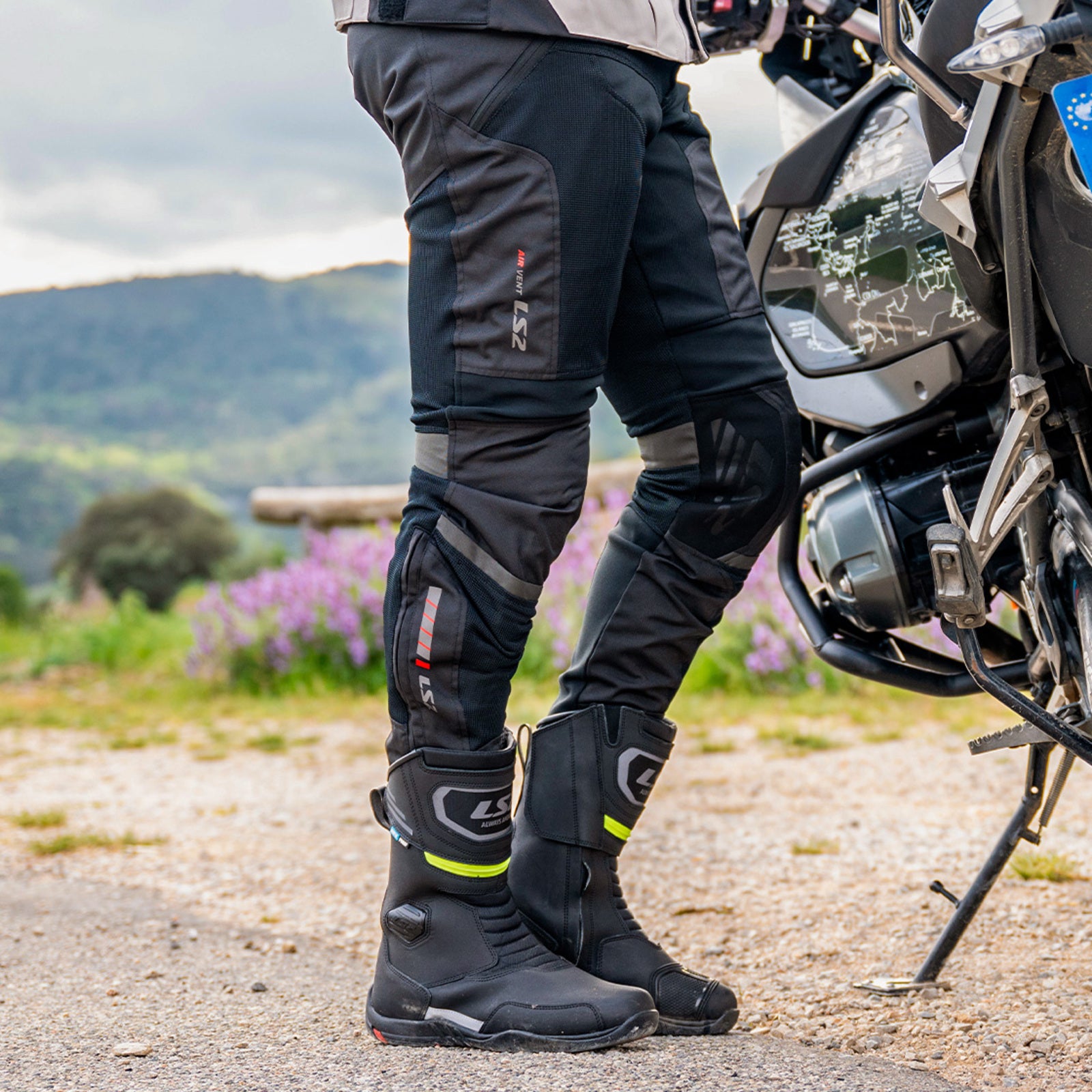 LS2 Como Air Men's Pant - Black / Dark Grey