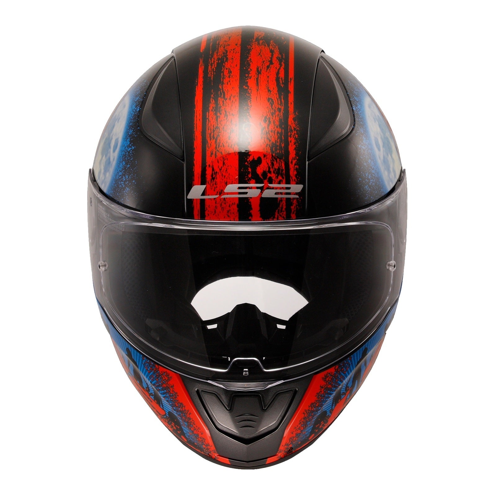 LS2 FF353 Rapid II Zombie - Matte Black / Red / White 06