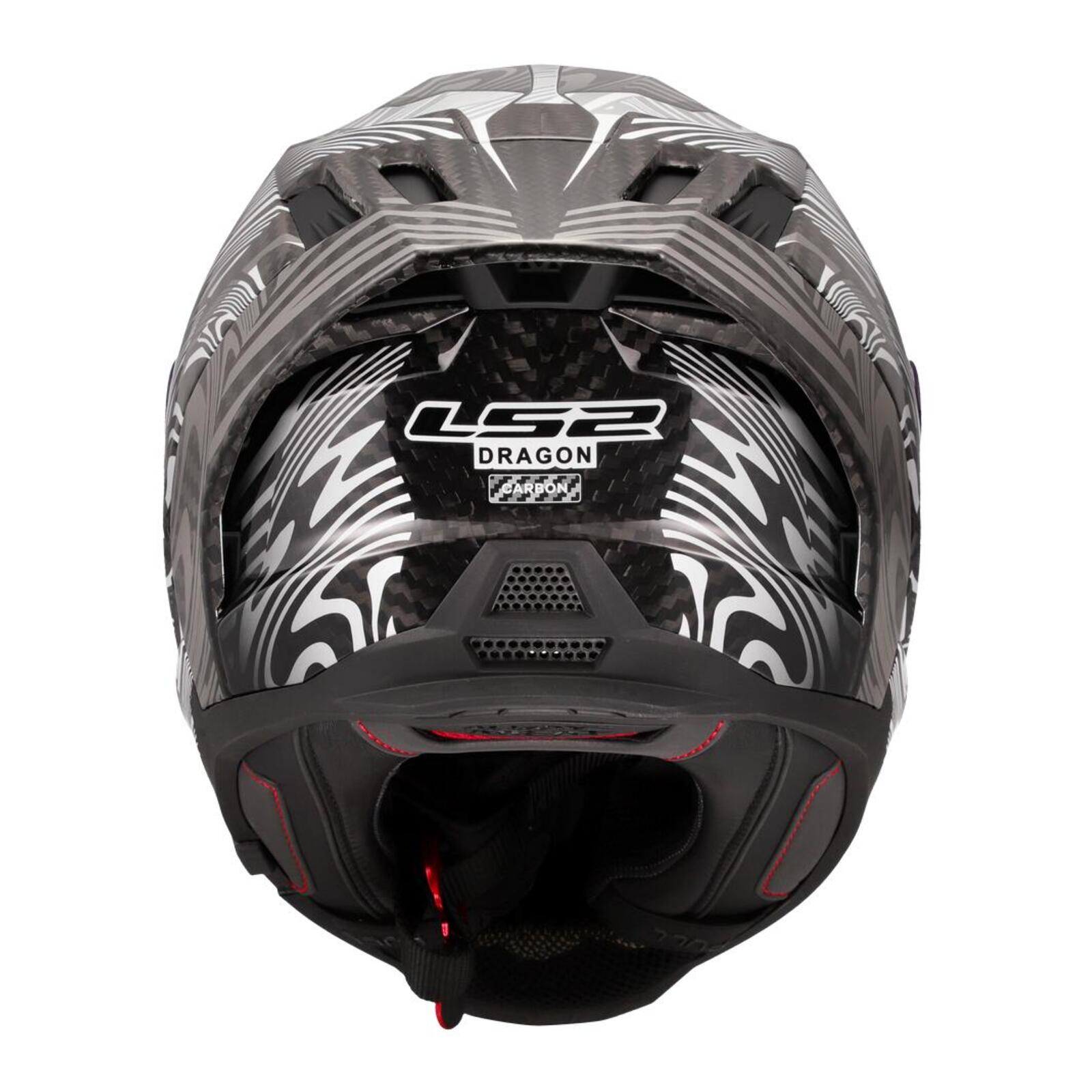 LS2 FF807 Dragon Carbon Enthum Helmet - Black / Silver 06