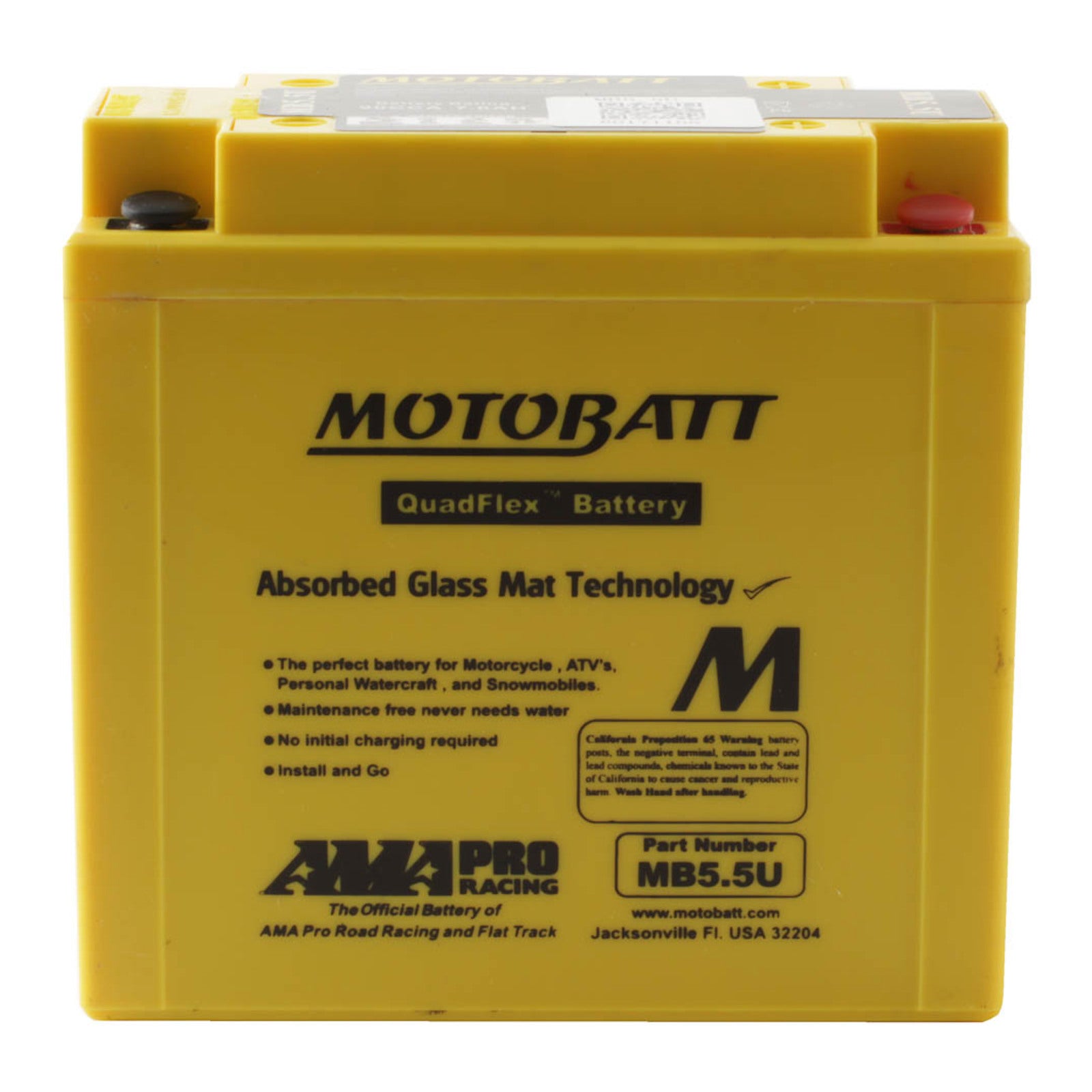 Motobatt Battery Quadflex 12V AGM - MB5.5U *10