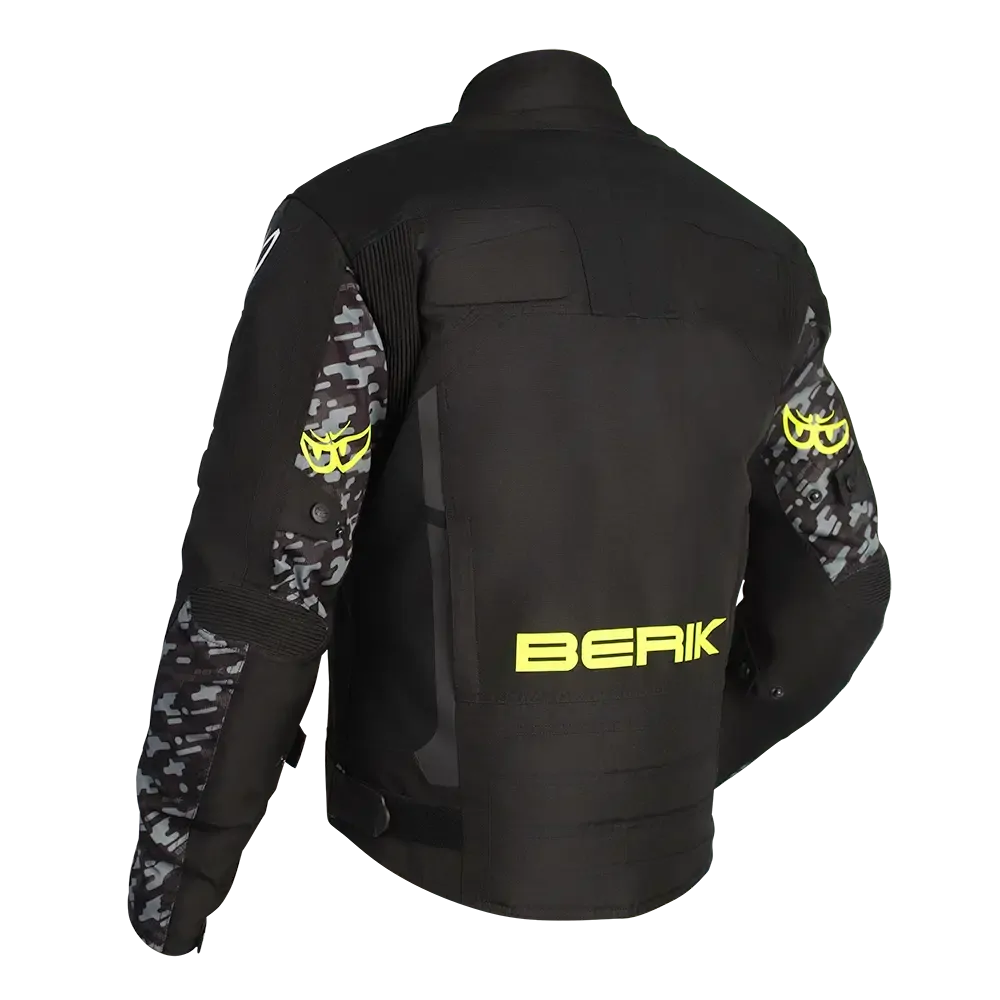 BERIK VELOCE JACKETS BLACK / CAMO / HI-VIZ