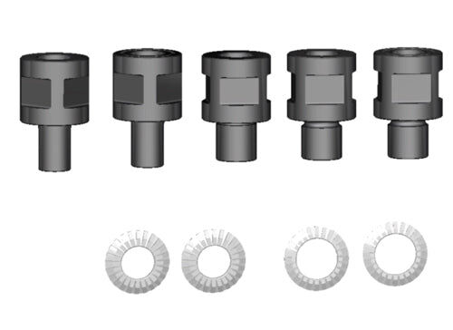 Rizoma Univeral Direct Mount Mirror Adapter Black for various Models