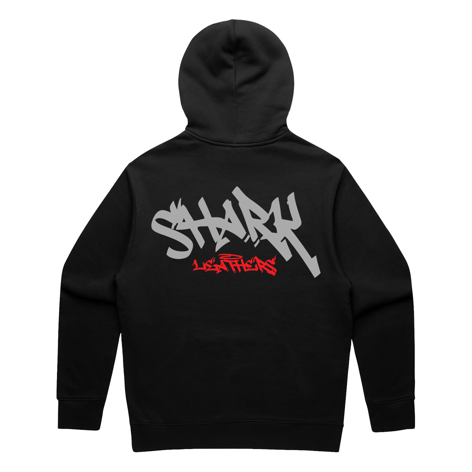 Shark Graff Relaxed Hoodie Black