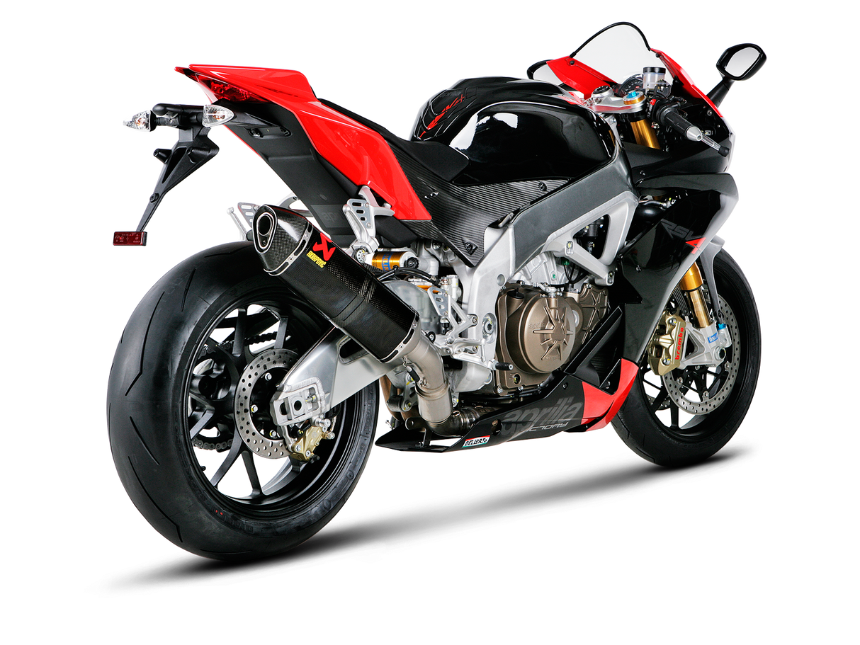 Akrapovic Slip-On Line Carbon Muffler System w/Carbon End Cap for Aprilia RSV4 09-14/Tuono V4 11-16 Akrapovic