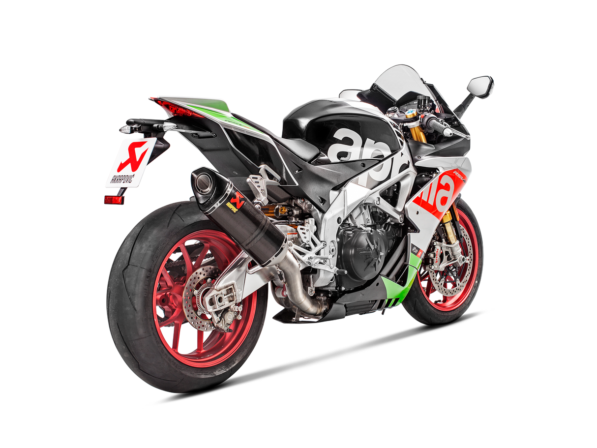 Akrapovic Slip-On Line Carbon Muffler System w/Carbon End Cap for Aprilia RSV4/Tuono V4 17-20 Akrapovic
