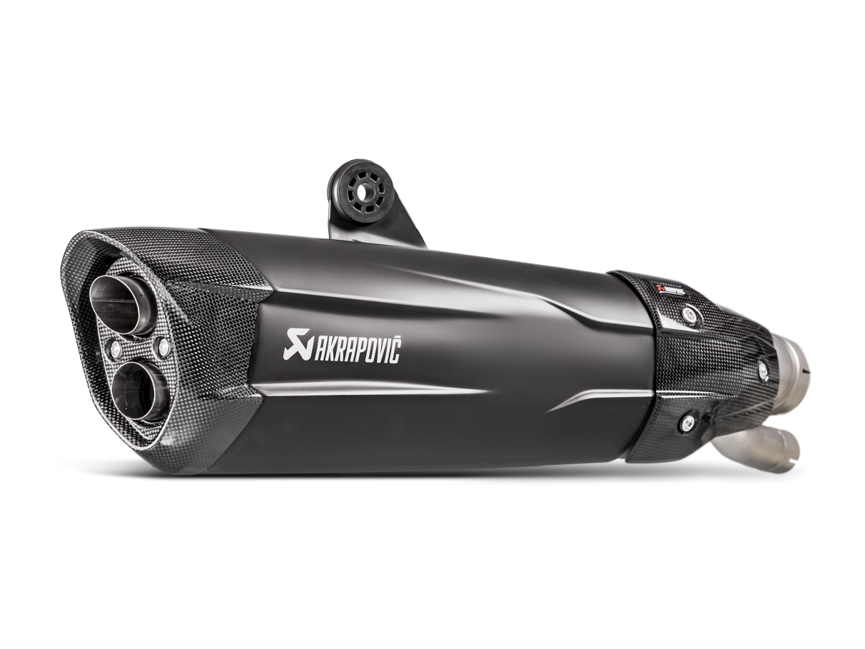 Akrapovic Slip-On Line Black Titanium Muffler System w/Carbon End Cap for BMW S 1000 RR/M 1000 RR 17-18 Akrapovic