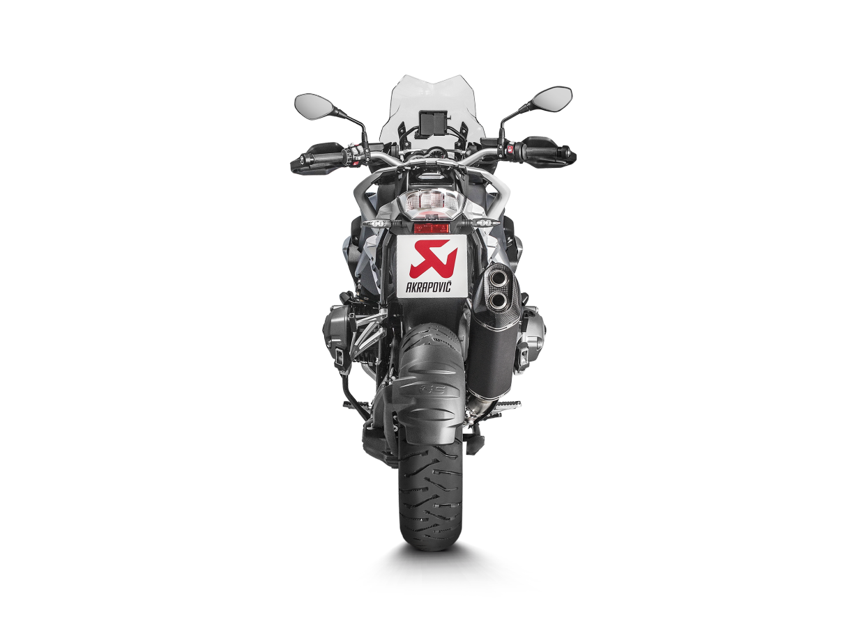 Akrapovic Slip-On Line Black Titanium Muffler System w/Carbon End Cap for BMW R 1200 GS 13-18 Akrapovic