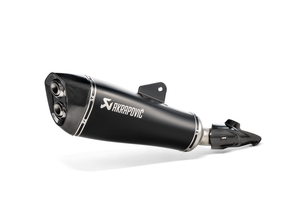 Akrapovic Slip-On Line Black Titanium Muffler System w/Carbon End Cap for BMW R 1250 RT 19-Up Akrapovic
