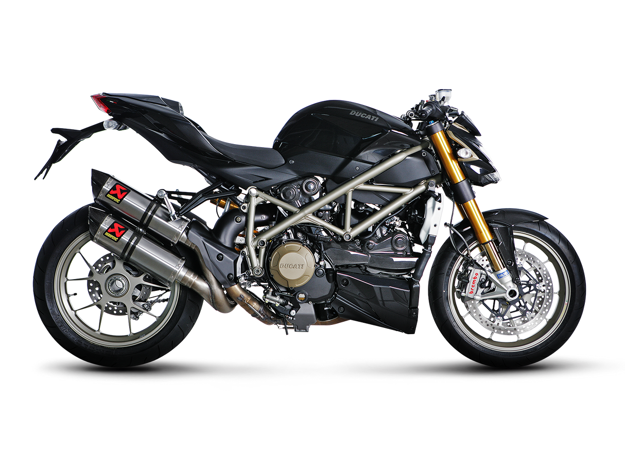 Akrapovic Slip-On Line Titanium Muffler System w/Carbon End Cap for Ducati Streetfighter 09-11/Streetfighter 848 11-15 Akrapovic