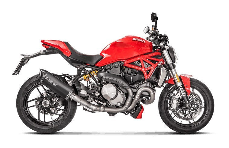 Akrapovic Slip-On Line Black Titanium Muffler System w/Carbon End Cap for Ducati Monster 821/Monster 1200/S 17-20 Akrapovic