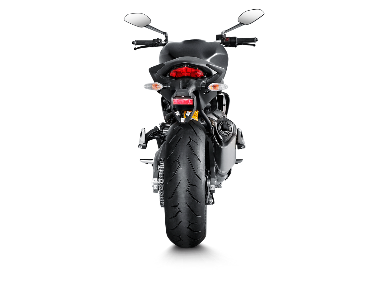 Akrapovic Slip-On Line Titanium Muffler System w/Carbon End Cap for Ducati Monster 821/Monster 1200/S 14-16 Akrapovic