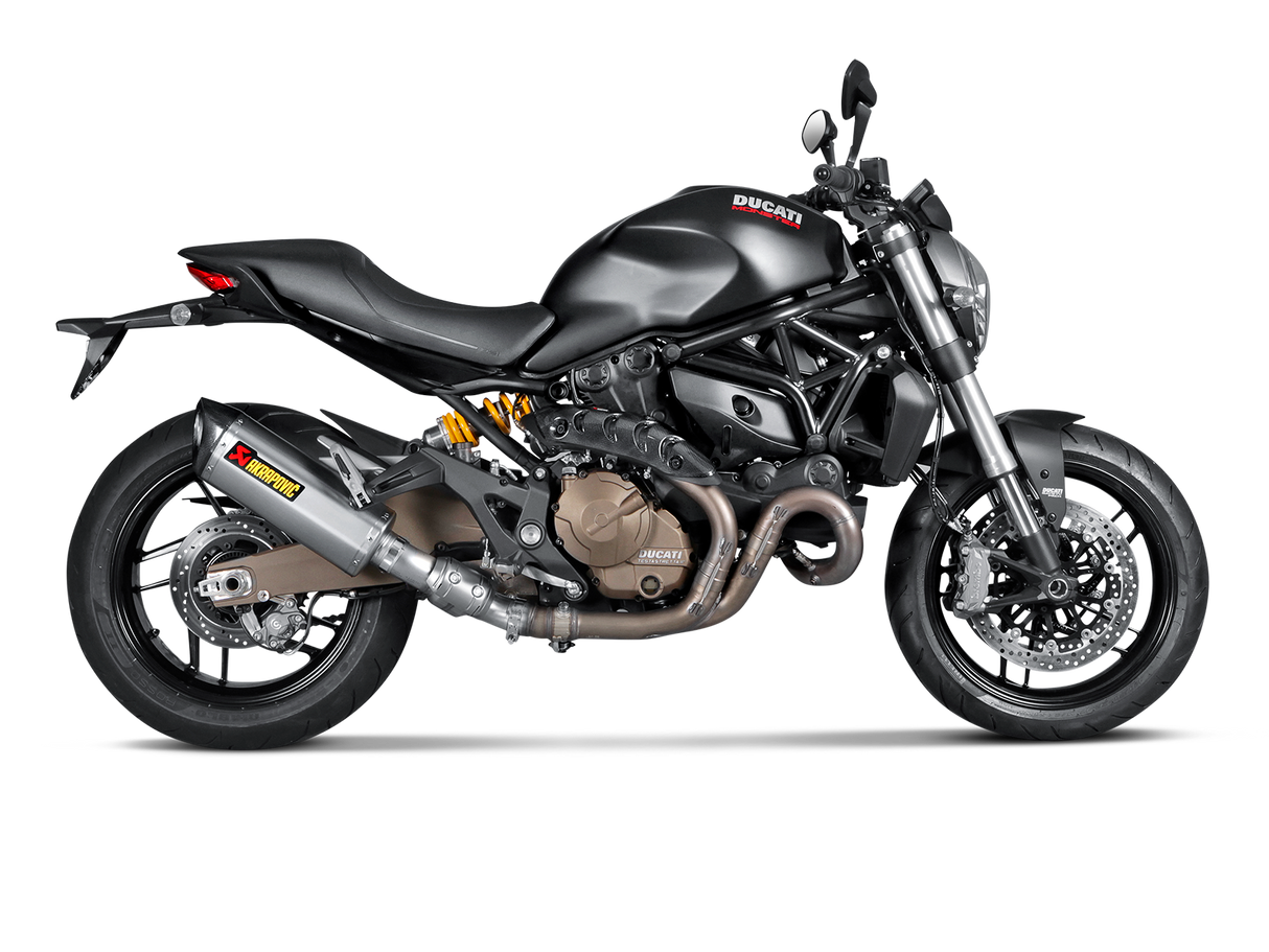 Akrapovic Slip-On Line Titanium Muffler System w/Carbon End Cap for Ducati Monster 821/Monster 1200/S 14-16 Akrapovic