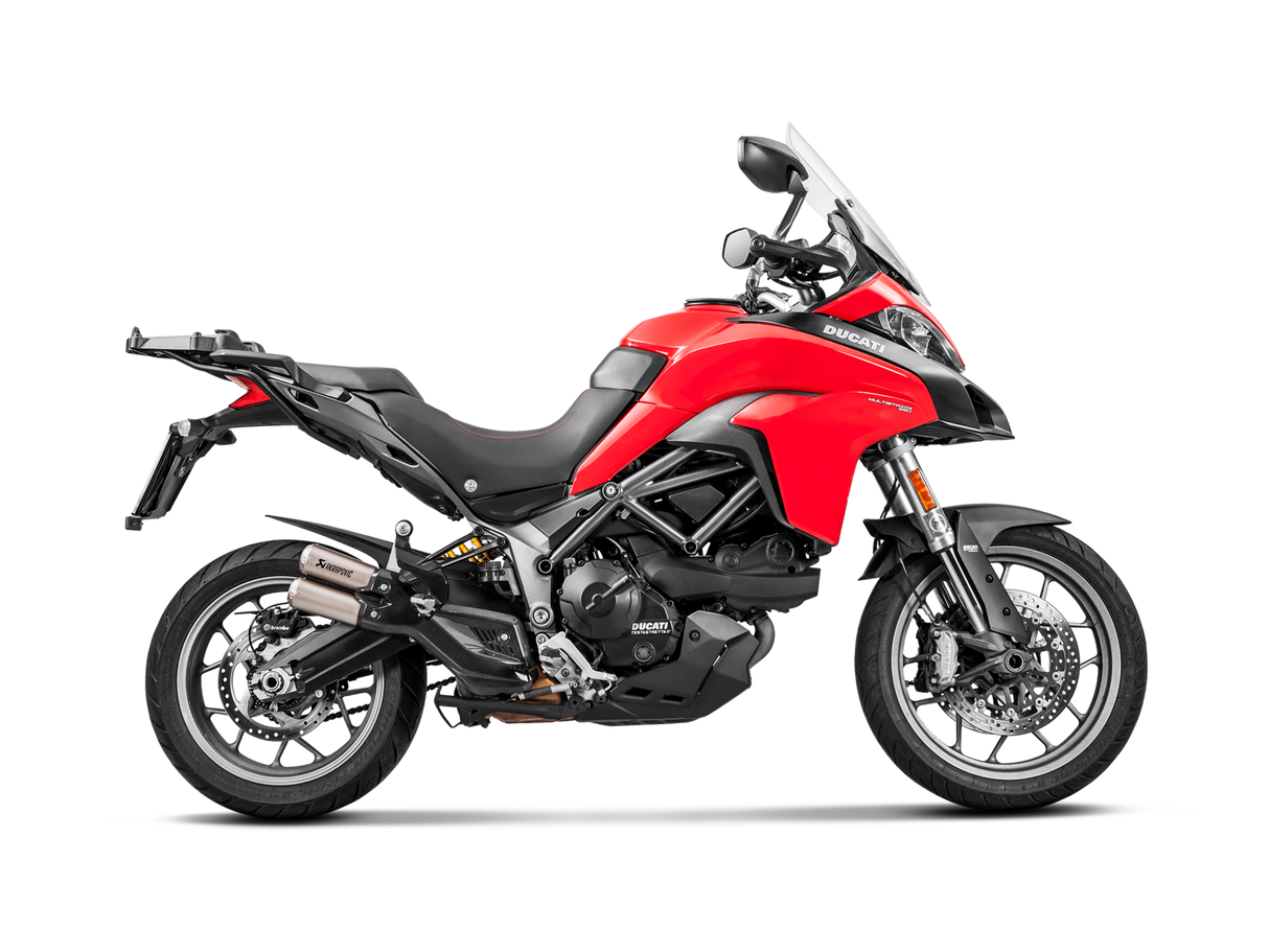 Akrapovic Slip-On Line Titanium Muffler System w/Titanium End Cap & Carbon Heat Shield for Ducati Multistrada 950/950 S/V2/V2 S 17-20/1200 Enduro 17-1 Akrapovic