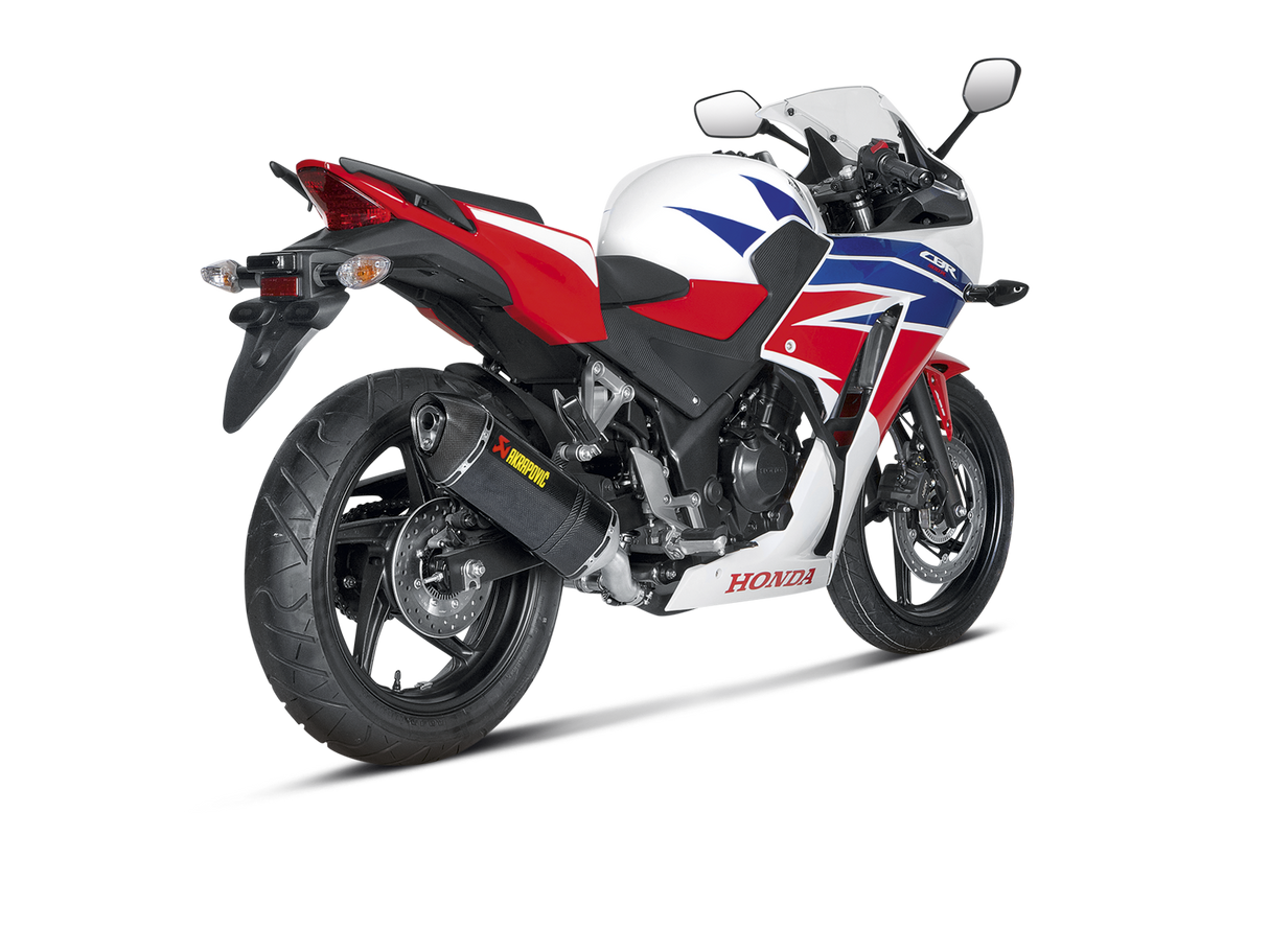 Akrapovic Slip-On Line Carbon Muffler System w/Carbon End Cap for Honda CBR300R 14-16 Akrapovic