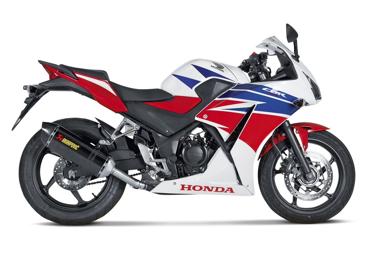 Akrapovic Slip-On Line Carbon Muffler System w/Carbon End Cap for Honda CBR300R 14-16 Akrapovic