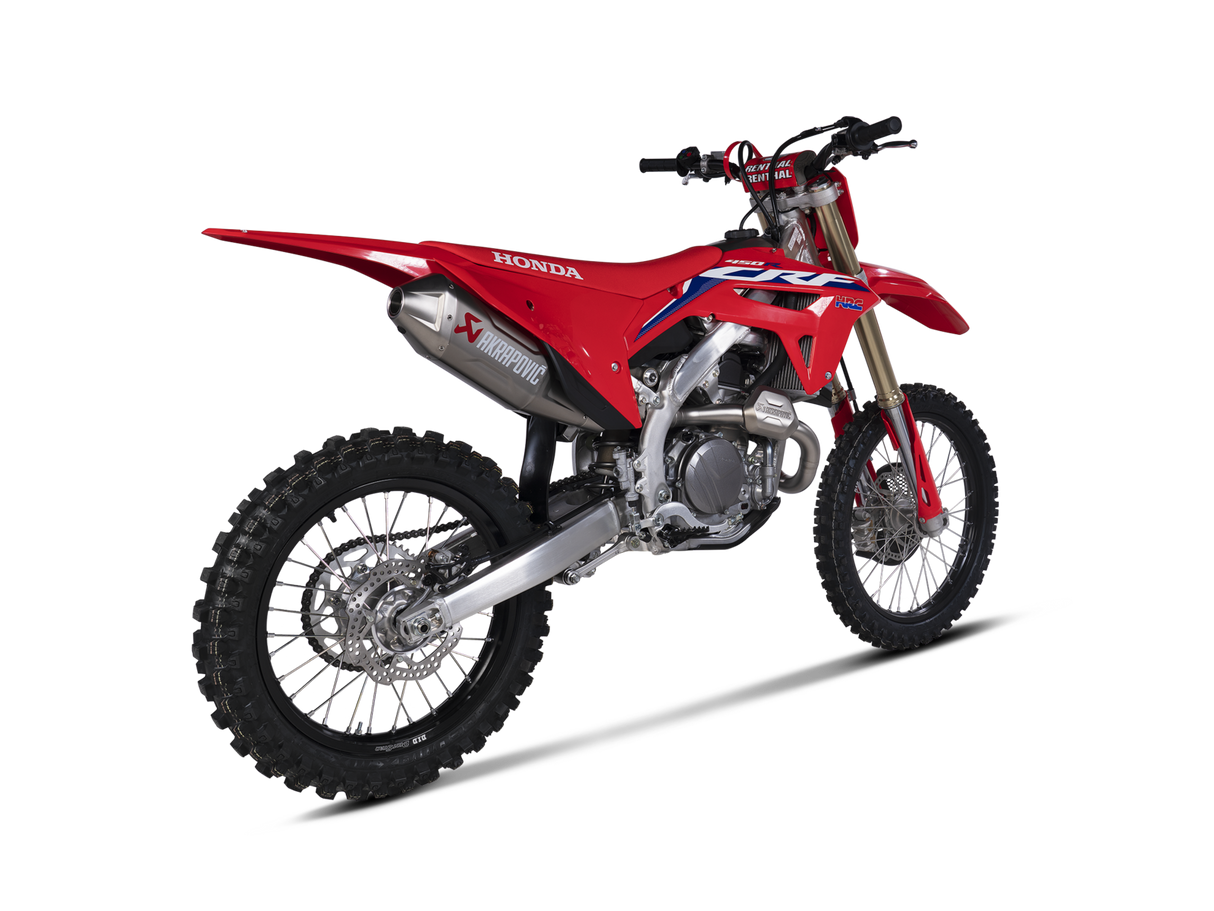 Akrapovic Evolution Line Titanium Exhaust System w/Titanium End Cap for Honda CRF450R/CRF450RX 21-Up Akrapovic