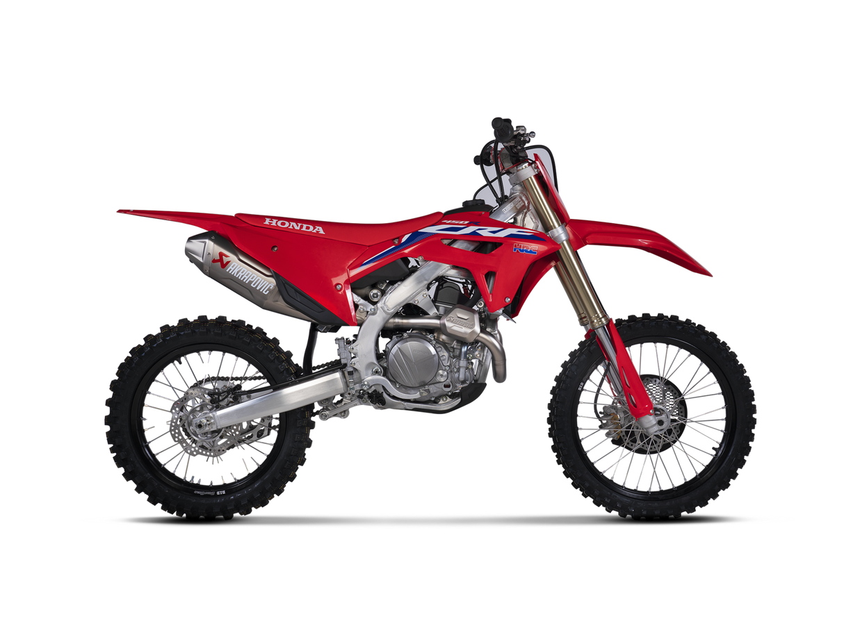 Akrapovic Evolution Line Titanium Exhaust System w/Titanium End Cap for Honda CRF450R/CRF450RX 21-Up Akrapovic