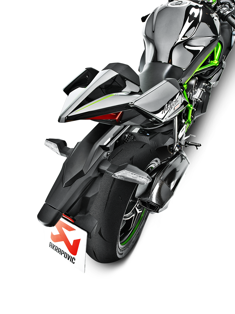 Akrapovic Evolution Line Carbon Exhaust System w/Carbon End Cap for Kawasaki Ninja H2 16-20/Ninja H2R 16-21 Akrapovic