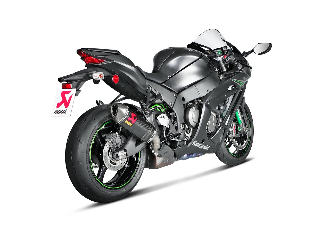 Akrapovic Slip-On Line Titanium Muffler System w/Carbon End Cap for Kawasaki Ninja ZX-10R 16-20 Akrapovic