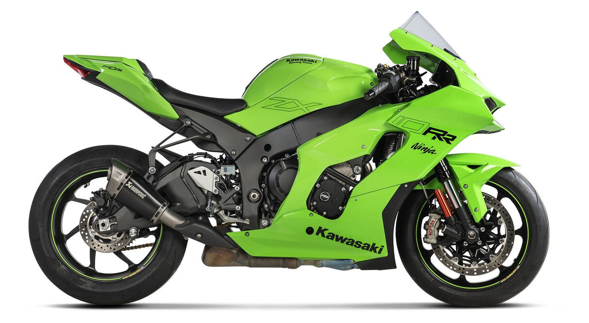 Akrapovic Slip-On Line Black Titanium Muffler System w/Titanium End Cap for Kawasaki Ninja ZX-10R 21-Up Akrapovic