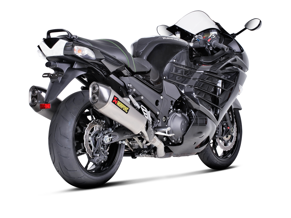 Akrapovic Slip-On Line Titanium Muffler System w/Carbon End Cap for Kawasaki ZZR 1400/ZX14R 12-15 Akrapovic
